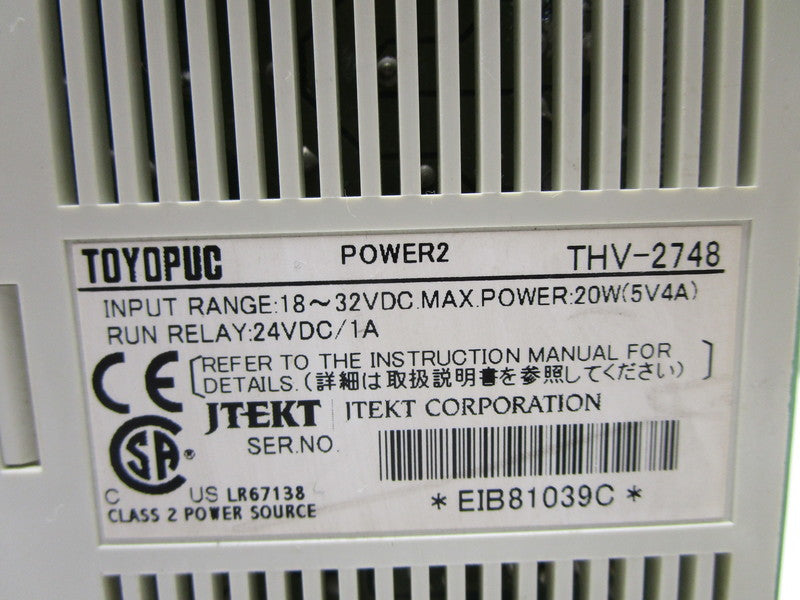 TOYOPUC POWER2 THV-2748 POWER SUPPLY UNIT  UNMP