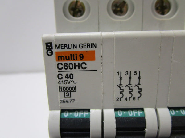 MERLIN GERIN 25677 C60HC-C40 CIRCUIT BREAKER 40A  UNMP