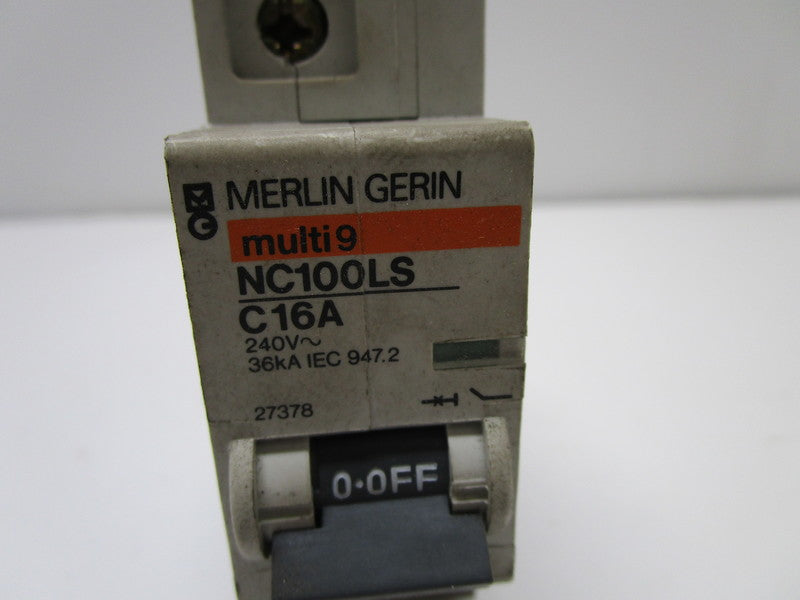 MERLIN GERIN 27378 NC100LS-C16 CIRCUIT BREAKER 16A  UNMP