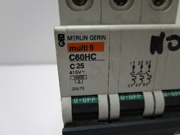 MERLIN GERIN 25675 C60HC-C25 CIRCUIT BREAKER 25A  UNMP