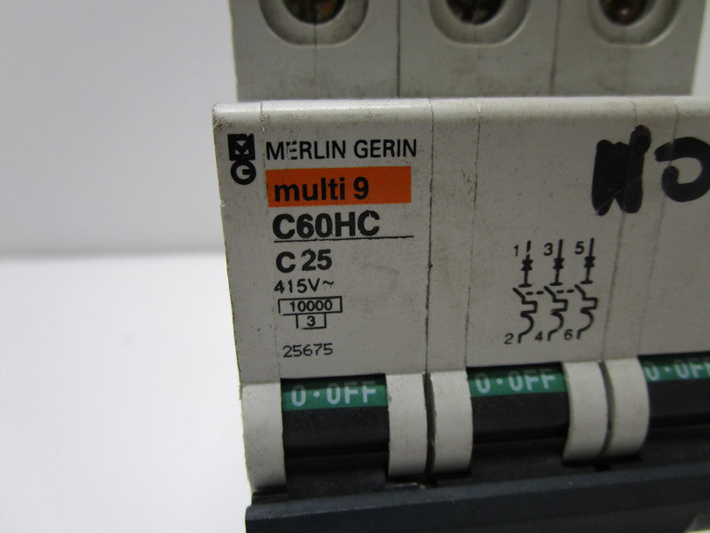 MERLIN GERIN 25675 C60HC-C25 CIRCUIT BREAKER 25A  UNMP