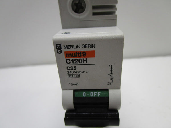 MERLIN GERIN 18441 C120H-C25 CIRCUIT BREAKER 25A  NSNP
