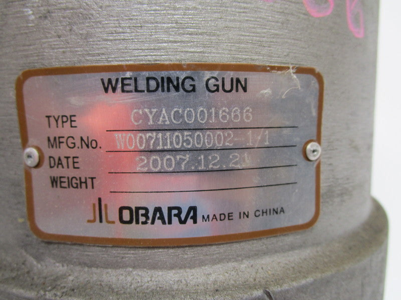 JIL OBARA CYAC001666 WELDING GUN  UNMP