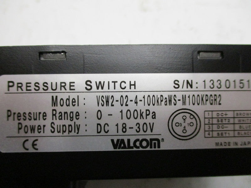 VALCOM VSW2-02-4-100KPAWS-M100KPGR2 PRESSURE SWITCH  NSNP