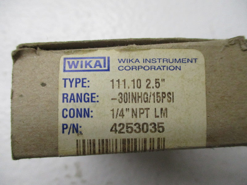 WIKA 111.10 4253035 -30-15PSI NSMP