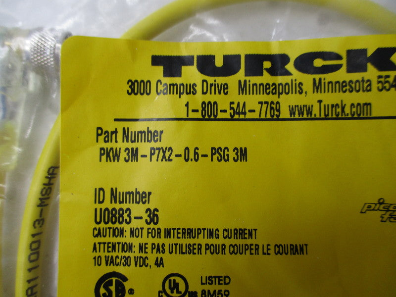 TURCK PKW3M-P7X2-0.6-PSG3M NSMP