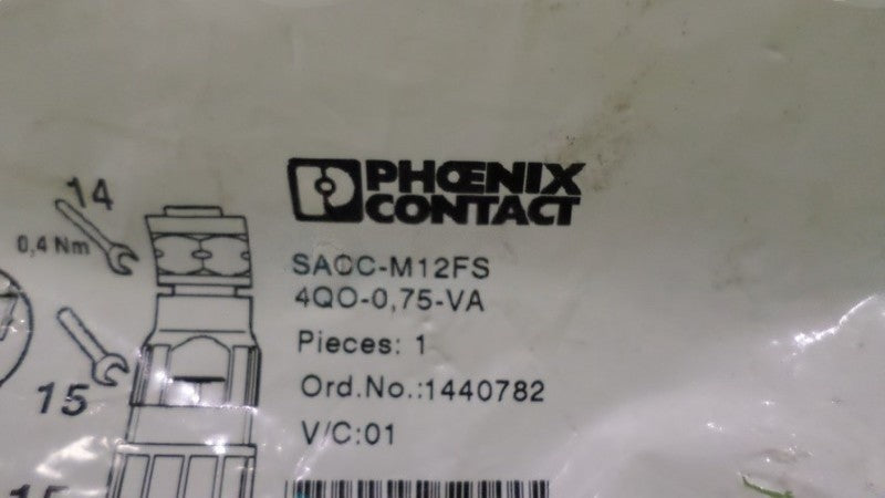PHOENIX CONTACT SACC-M12FS-4QO-0.75 CONNECTOR NSMP
