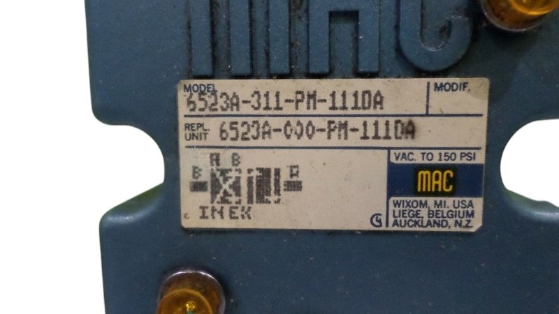 MAC 6523A-311-PM-111DA VALVE UNMP