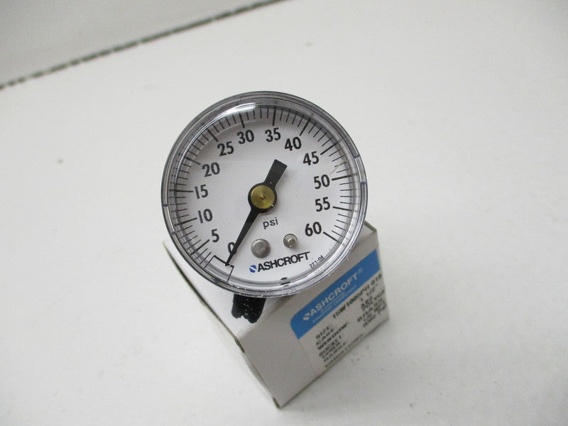 ASHCROFT 15W1005PH01B-60# PRESSURE GAUGE 0-60 PSI  NSMP