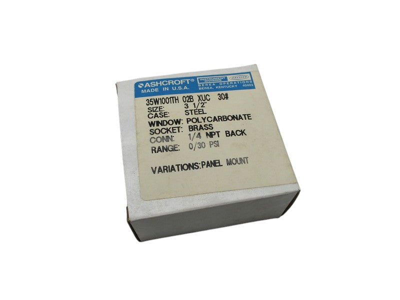 ASHCROFT 351001TH-02B-XUC-30# NSMP
