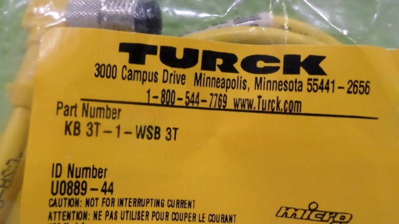 TURCK KB-3T-1-WSB-3T CONNECTOR NSMP