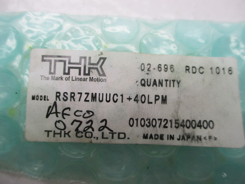 THK RSR7ZMUUC1+40LPM NSMP