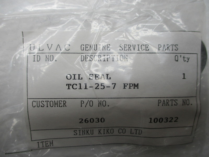 ULVAC SINKU KIKO TC11-25-7  NSMP