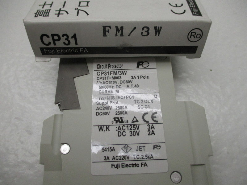 FUJI ELECTRIC CP31FM/3W CIRCUIT BREAKER 3A AC12V NSMP