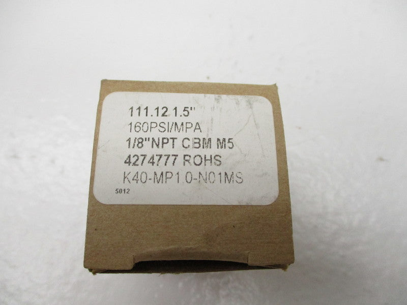 SMC K40-MP1.0-N01MS 1.5" PRESSURE GAUGE 0-160 PSI/MPA  NSMP