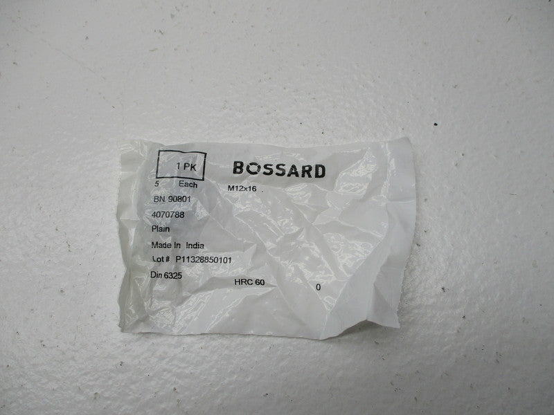 BOSSARD M12X16 BN-90801 (PKG OF 5) NSMP