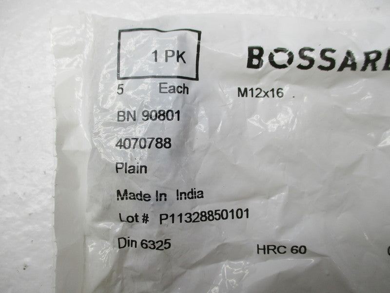 BOSSARD M12X16 BN-90801 (PKG OF 5) NSMP