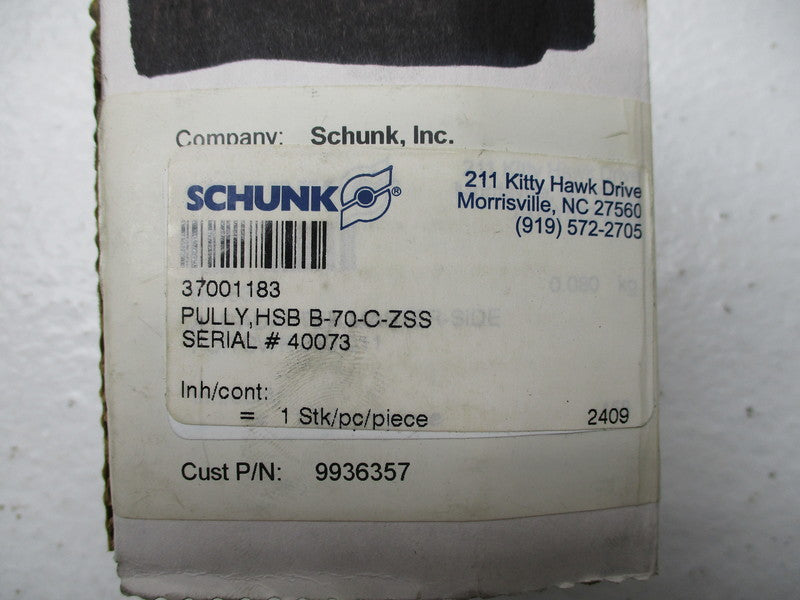 SCHUNK HSBB-70-C-ZSS 37001183 NSMP