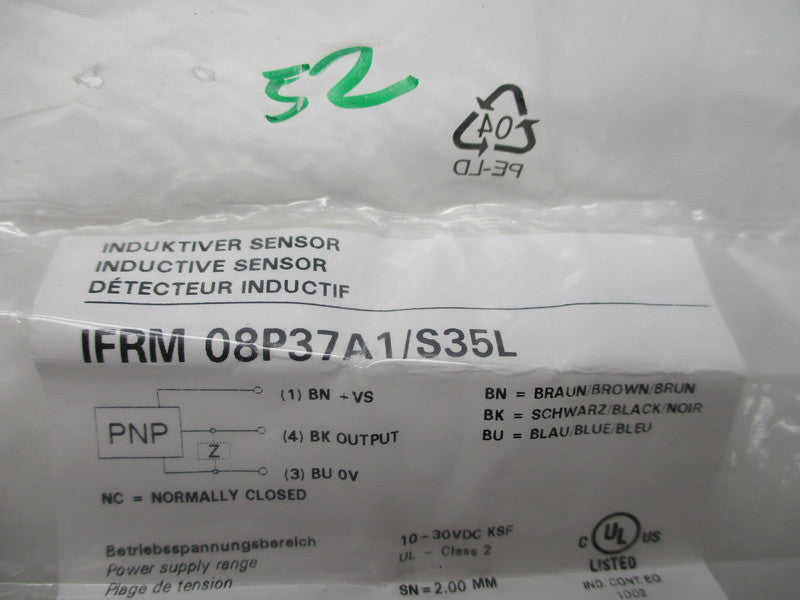 BAUMER ELECTRIC IFRM08P37A1/S35L 10-30VDC NSMP