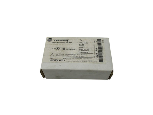 ALLEN BRADLEY 1492-MCCA150 CIRCUIT BREAKER SER. A 50A 125VDC NSMP