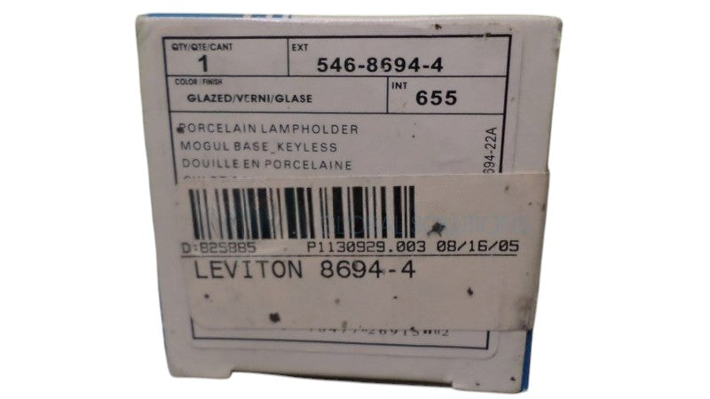 LEVITON 546-8694-4 PORCELAN LAMPHOLDER NSMP