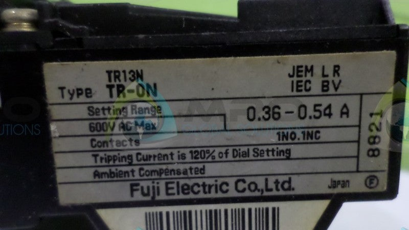 FUJI ELECTRIC TR-ON RELAY UNMP