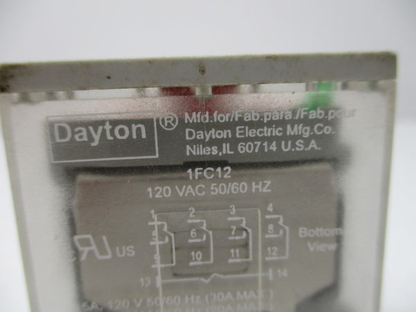 DAYTON 1FC12 RELAY 120VAC  UNMP