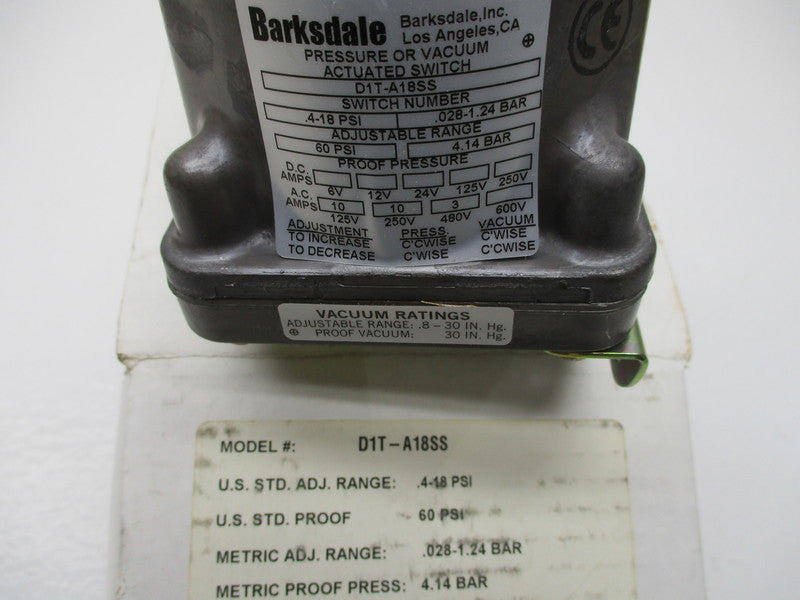 BARKSDALE D1T-A18SS NSMP