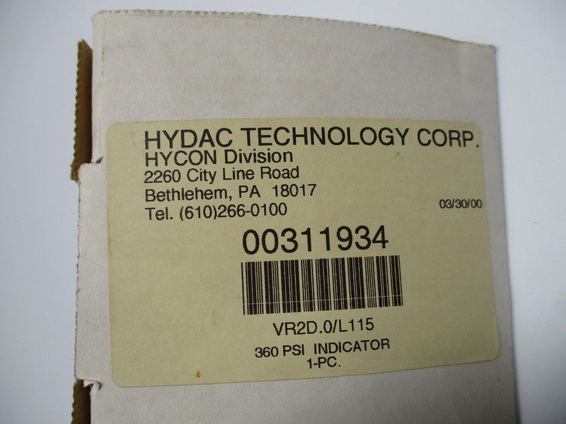 HYDAC VR2D.0/L115 NSMP