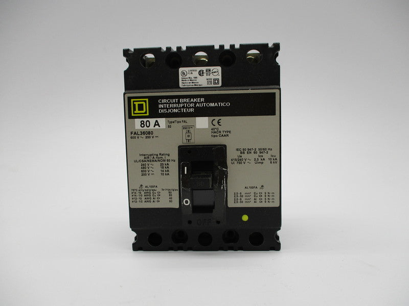 SQUARE D FAL36080 600V 80A (GREY) NSNP