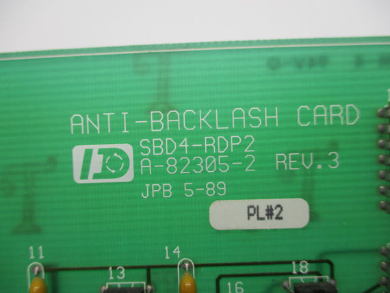 ANTI-BACKLASH BOARD SBD4-RDP2 A-82305-2 REV. 3 UNMP