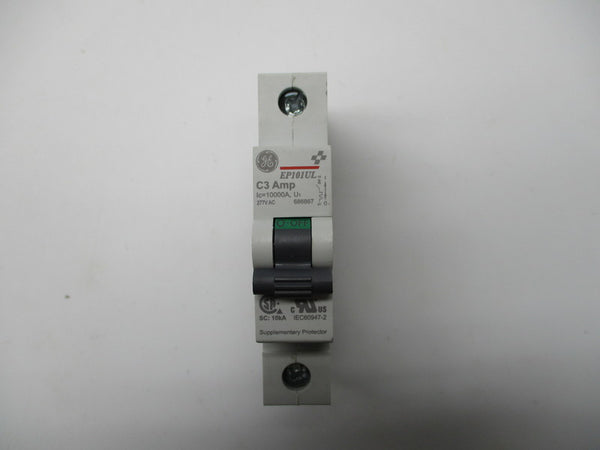 GENERAL ELECTRIC EP101UL-C3 686867 CIRCUIT BREAKER 3A 277VAC NSNP