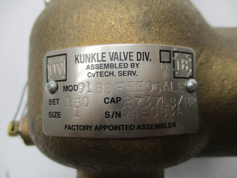 KUNKLE VALVE 918BFEE06ALE150 NSMP