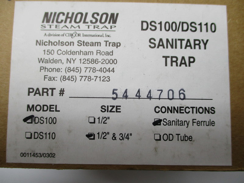 NICHOLSON 5444706 DS100 NSMP