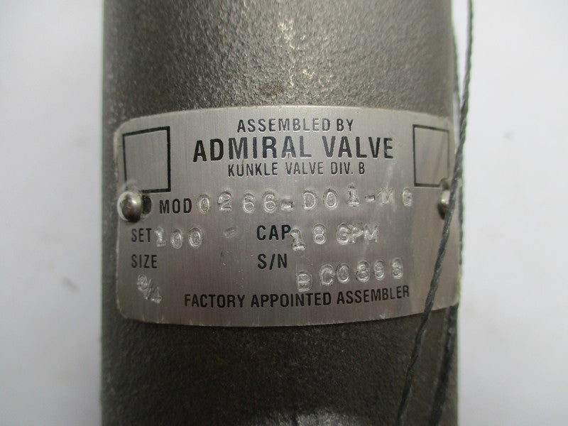 KUNKLE VALVE 0266-D01-MG0100 NSMP