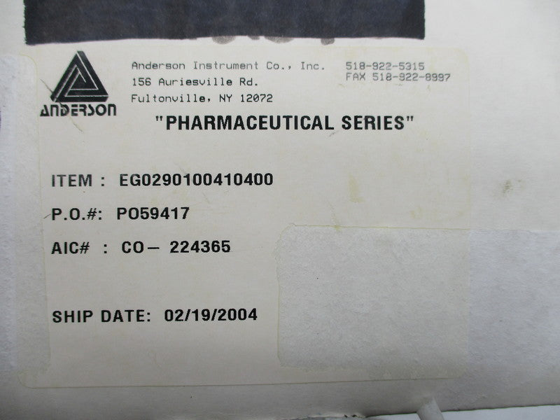 ANDERSON INSTRUMENT EG0290100410400 NSMP
