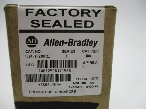 ALLEN BRADLEY 1794-IF2X0F2I SER. A DATE: 2010 NSFS