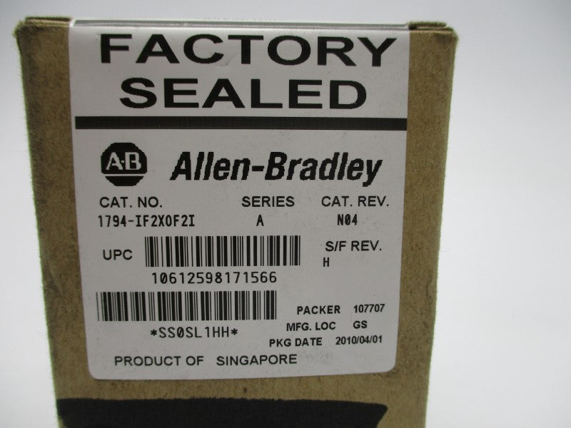 ALLEN BRADLEY 1794-IF2X0F2I SER. A DATE: 2010 NSFS