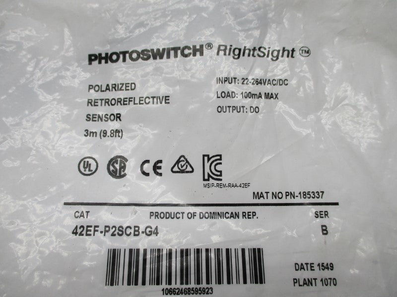 ALLEN BRADLEY 42EF-P2SCB-G4 SER. B 22-264VAC 5A  3M NSMP