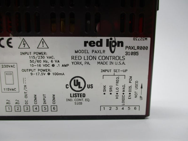 RED LION CONTROLS PAXLR000 115/230VAC .1A NSNP