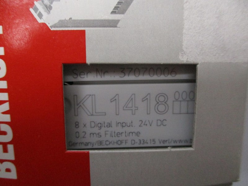 BECKFOFF KL1418 24VDC NSMP