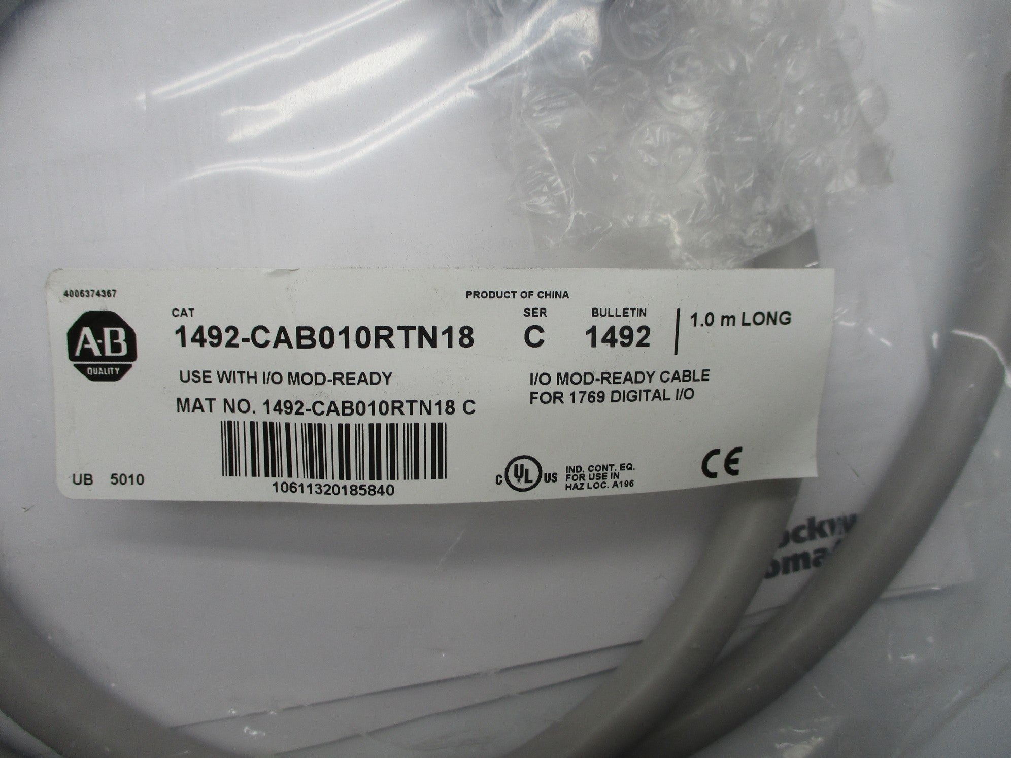 INDUSTRIAL SPARE PART 1492-CAB010RTN18 SER. C NSMP