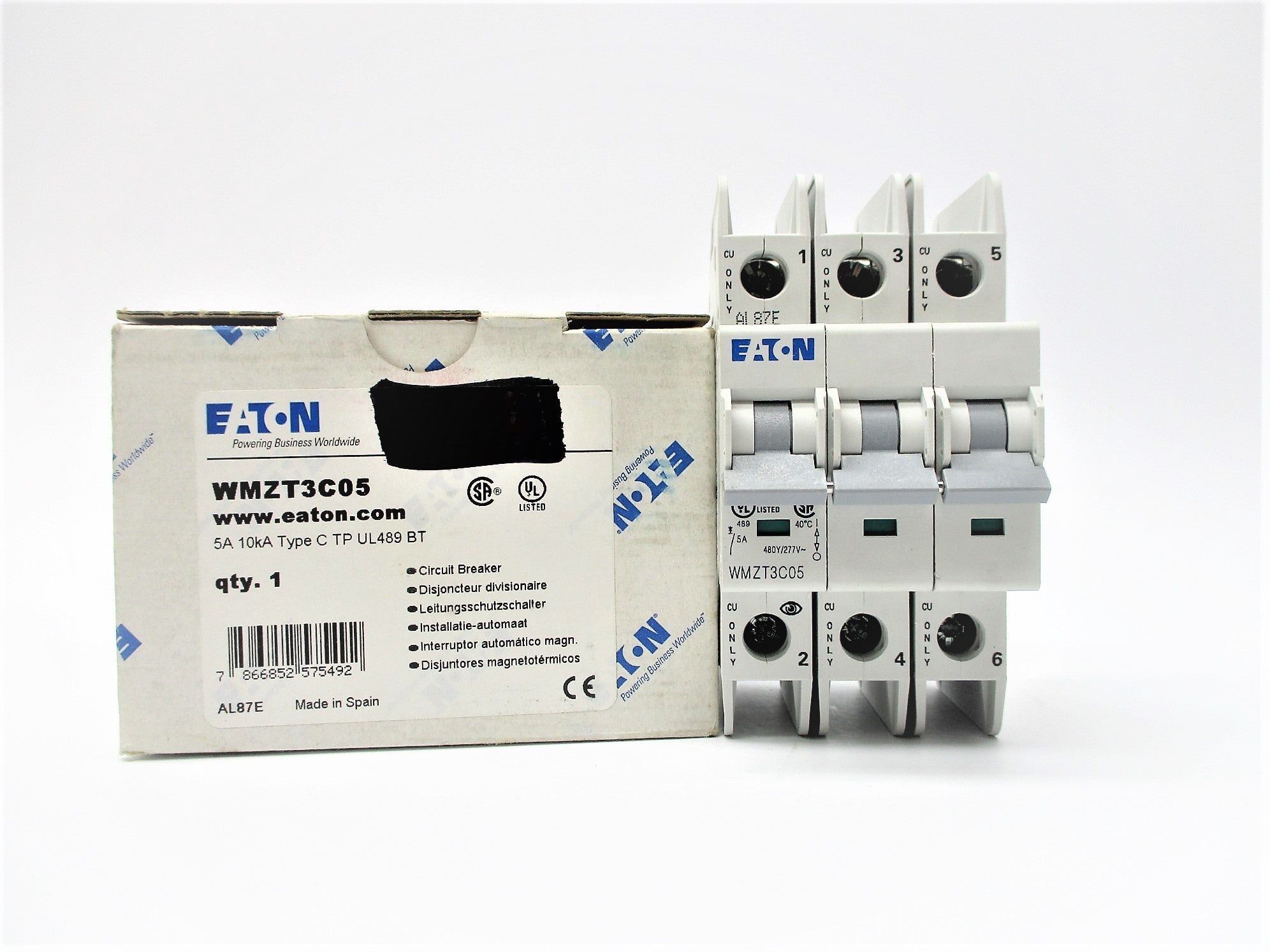 EATON WMZT3C05 5A 277A NSMP