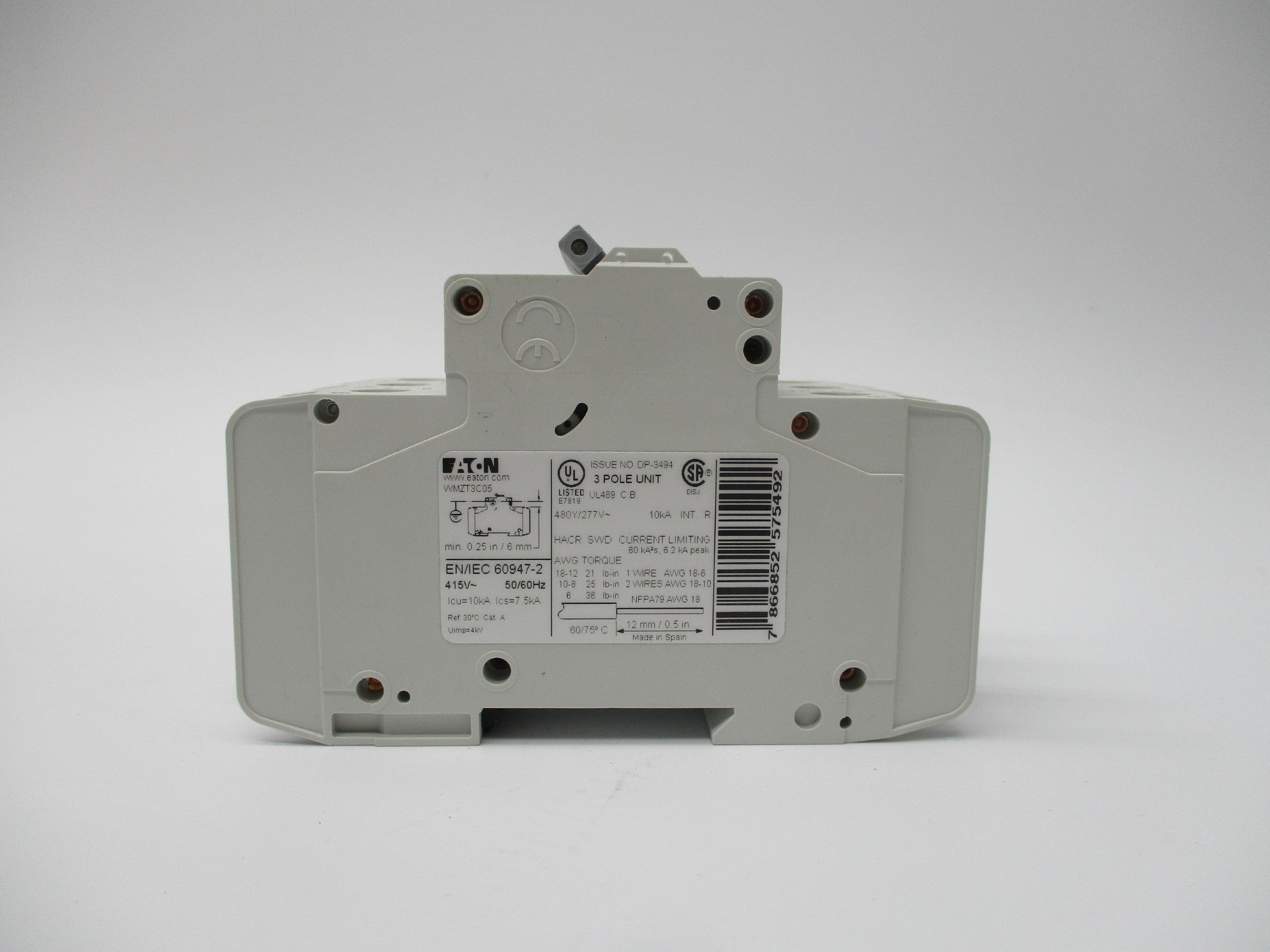 EATON WMZT3C05 5A 277A NSMP