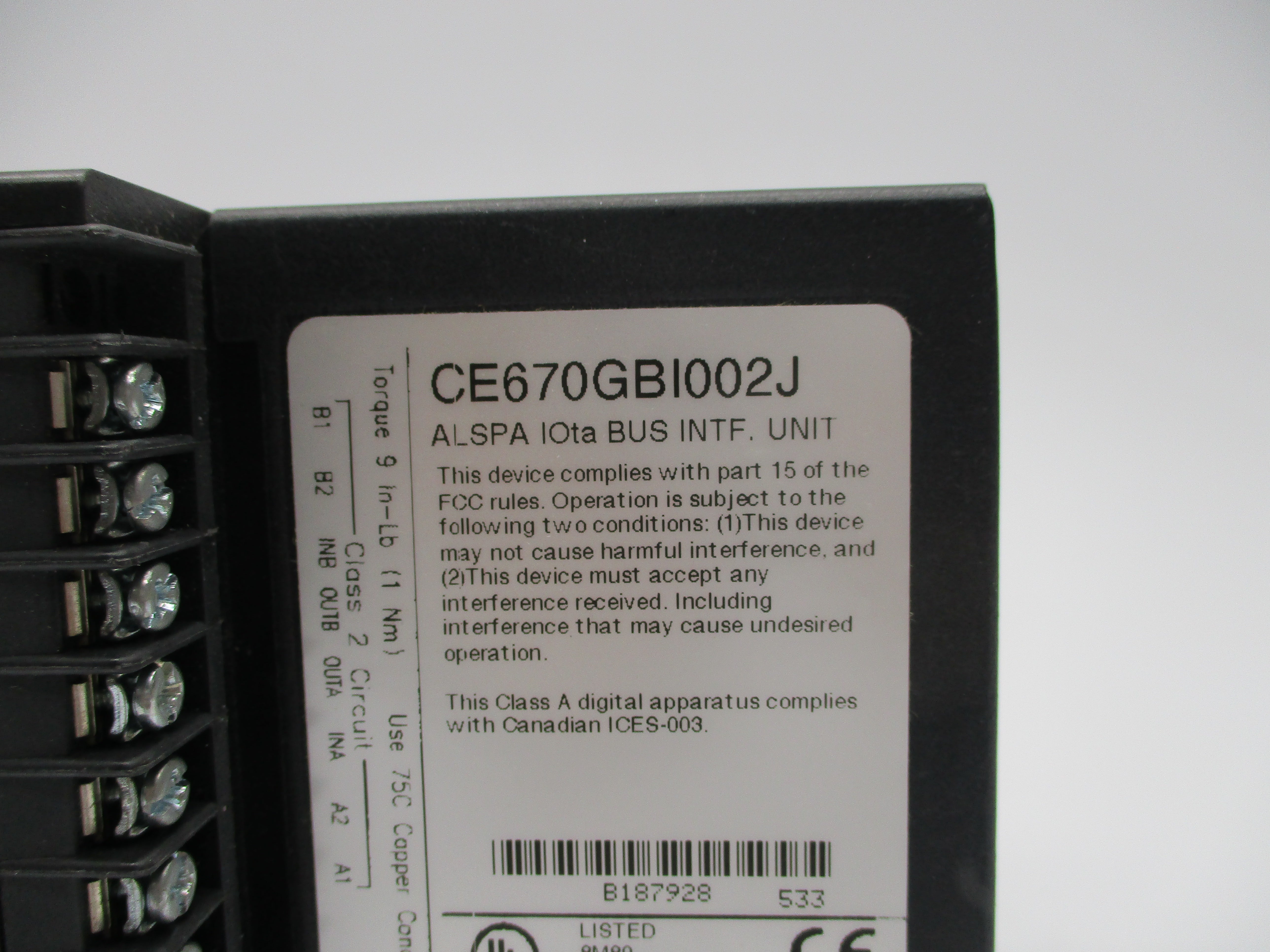 GE FANUC CE670GBI002J NSNP
