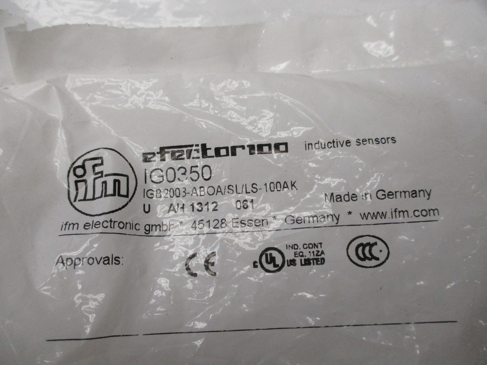 IFM EFECTOR IGB2008-ABOA/SL/LS-100AK IG0350 NSMP