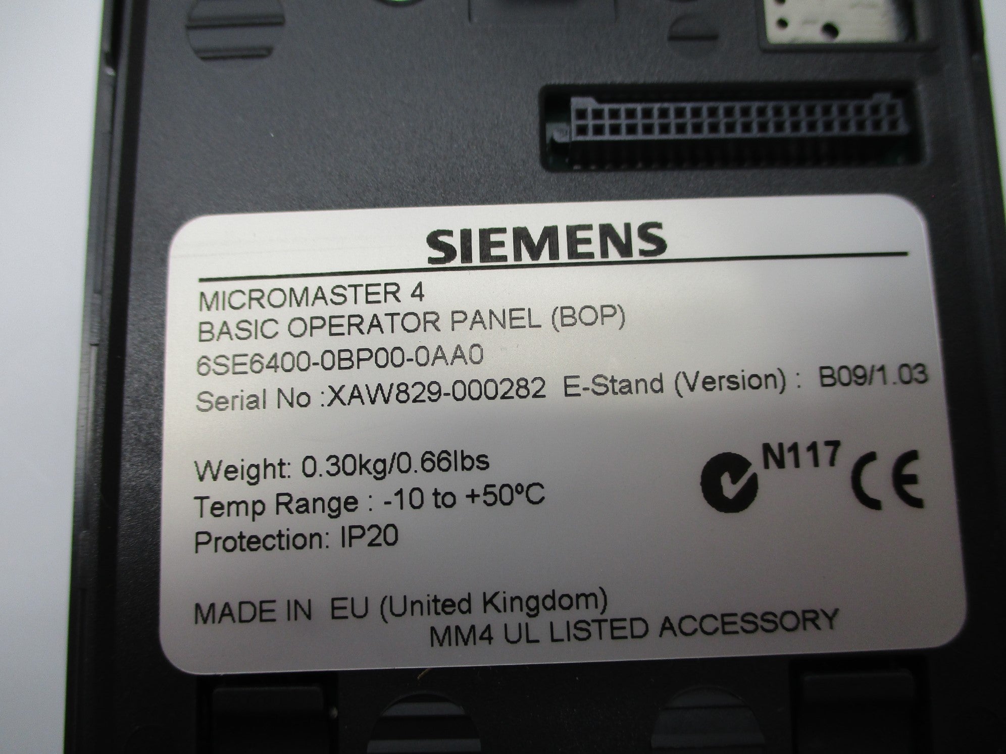 SIEMENS 6SE6400-0BP00-0AA0 NSNP
