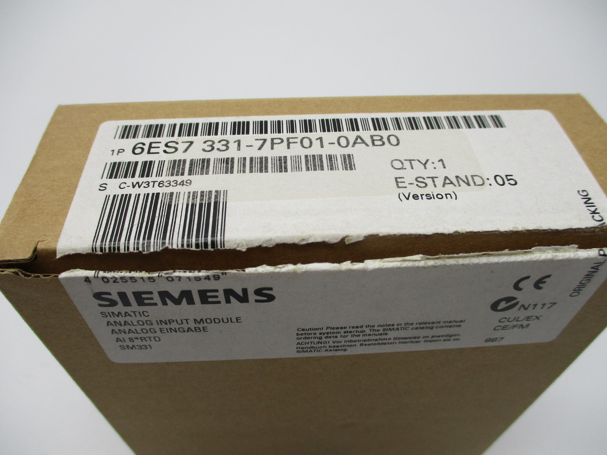 SIEMENS 6ES7331-7PF01-0AB0 NSMP