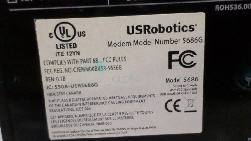 U.S. ROBOTICS 5686G EXTERNAL FAXMODEM NSNP