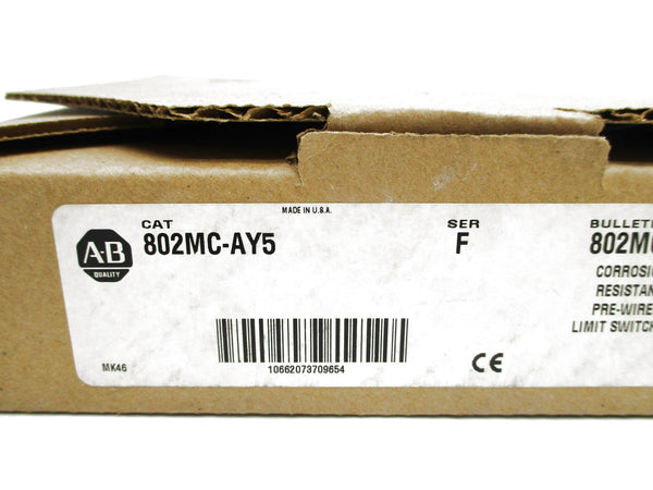 ALLEN BRADLEY 802MC-AY5 SER. F 120/600VAC 60A (BR/WH) NSMP